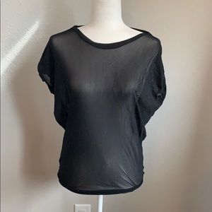 Bebe sheer black Top
